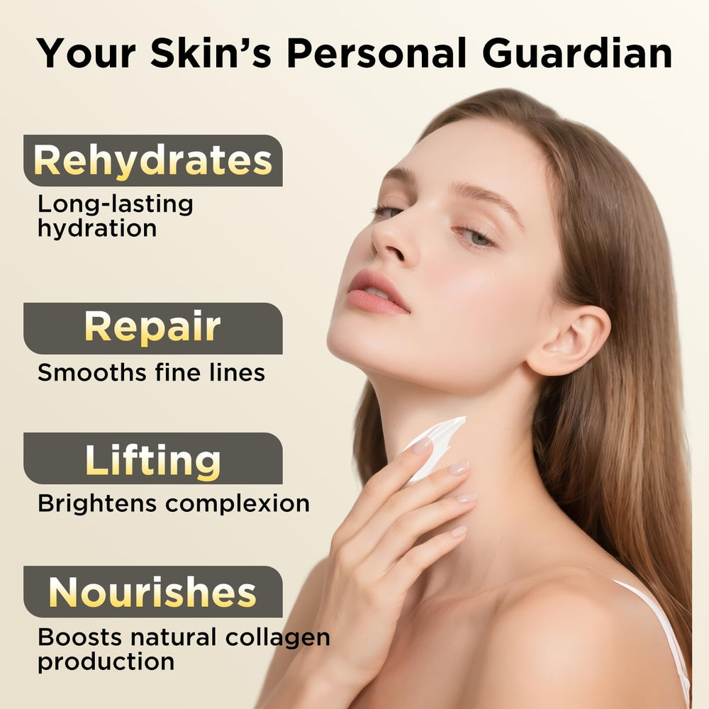 ASAMO firming neck cream pump in action for easy daily use