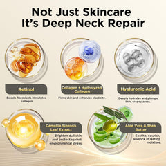 ASAMO neck cream texture closeup highlighting smooth application