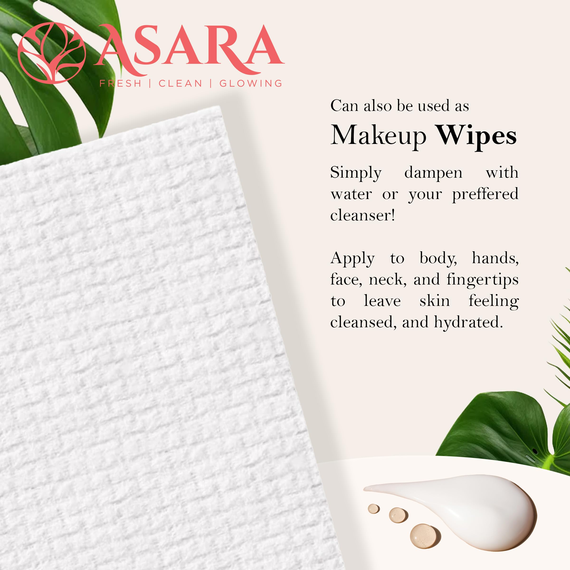 ASARA cruelty-free skincare wipes provide a quick cleanse without animal testing.