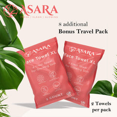 ASARA eco-friendly facial cleansing wipes you can use anywhere