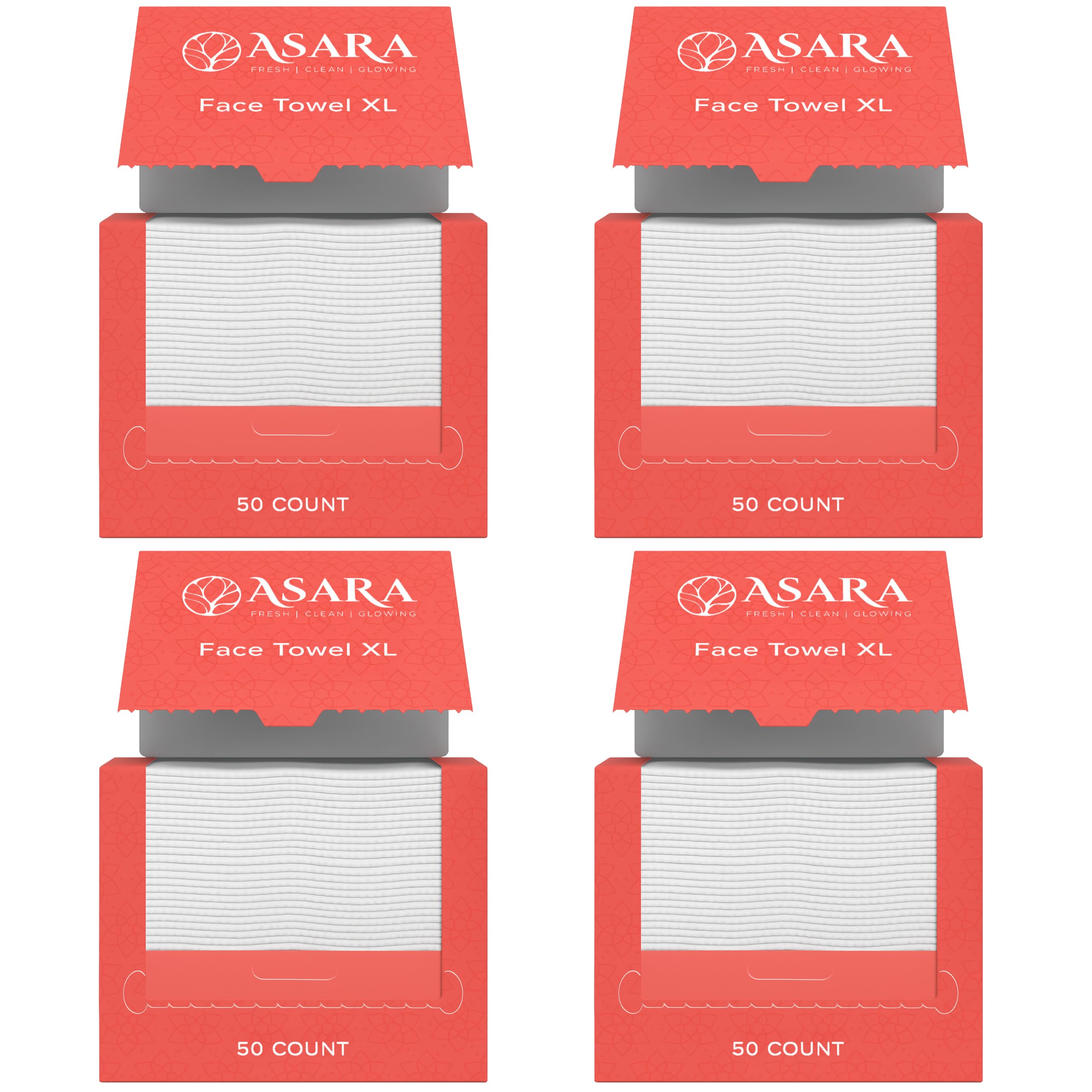 ASARA XL face wipes with quilted texture for a luxurious, highly absorbent cleanse