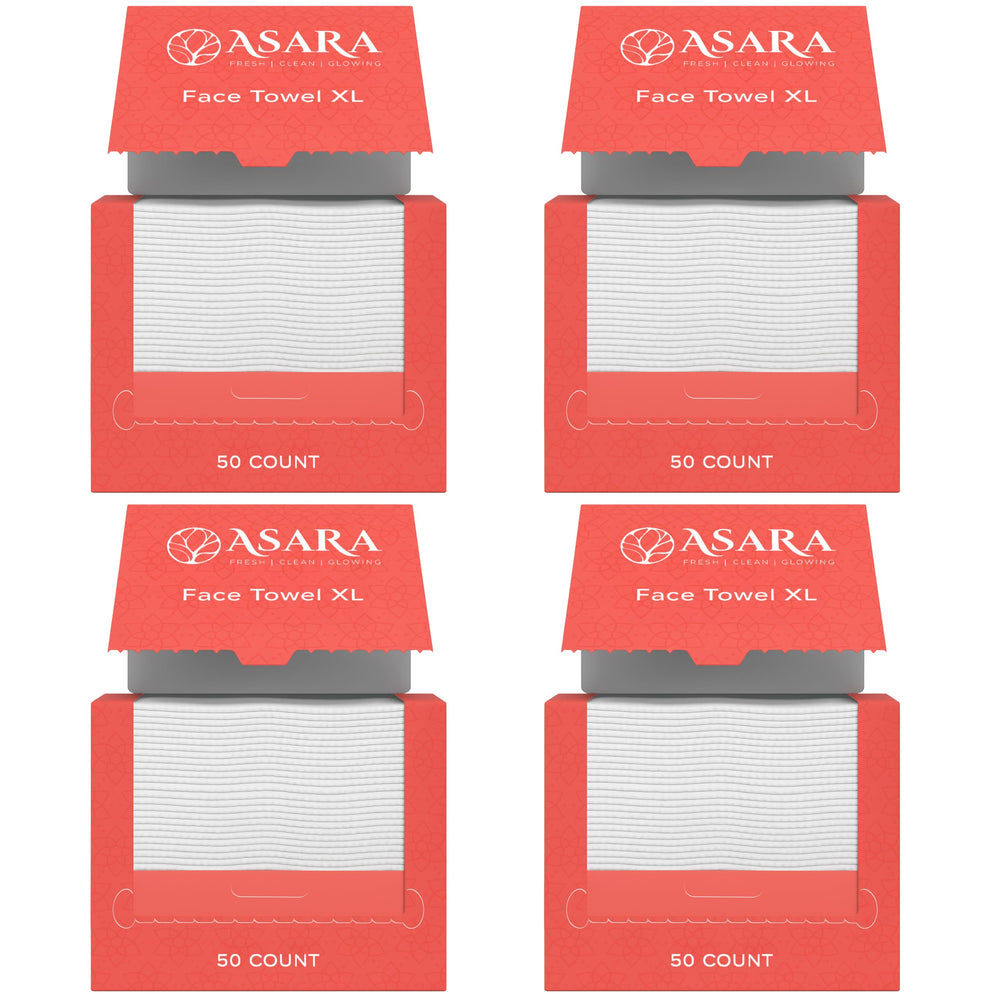 ASARA XL face wipes with quilted texture for a luxurious, highly absorbent cleanse