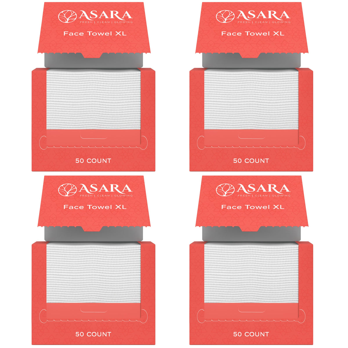 ASARA XL face wipes with quilted texture for a luxurious, highly absorbent cleanse