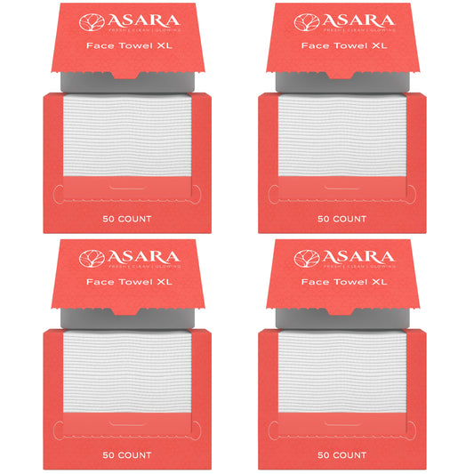 ASARA XL face wipes with quilted texture for a luxurious, highly absorbent cleanse