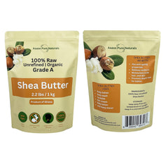Asase Pure Naturals shea butter hand application for velvety skin.