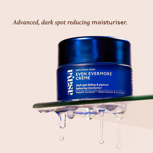 Close-up of Asaya Ceramides texture showing smooth, non-greasy finish.