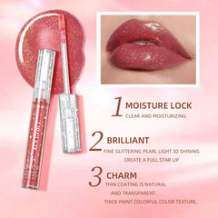 Aseawave lip gloss containing vitamin E for nourishing shine.