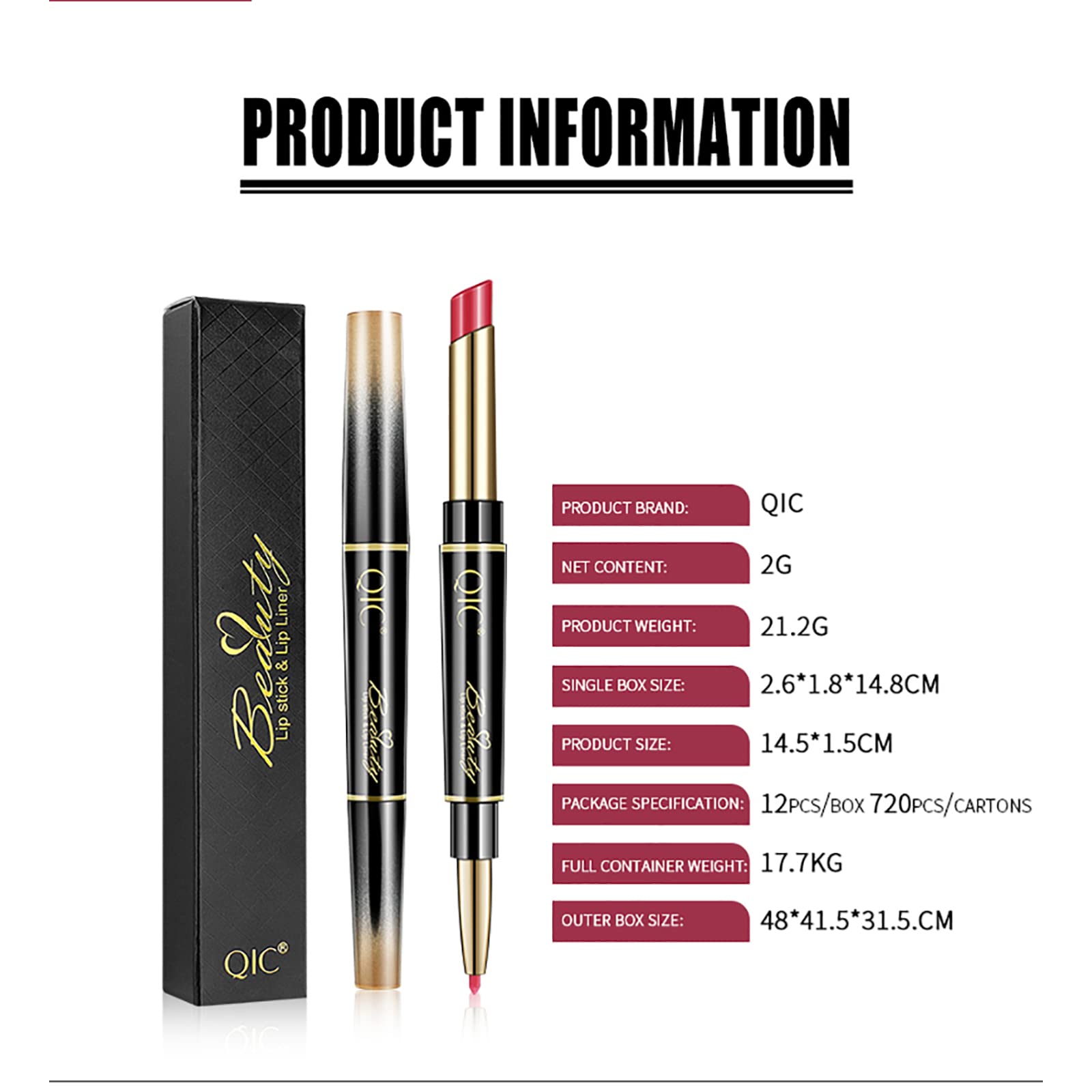 Aseawave lip liner pencil set highlights precise shaping and color payoff.