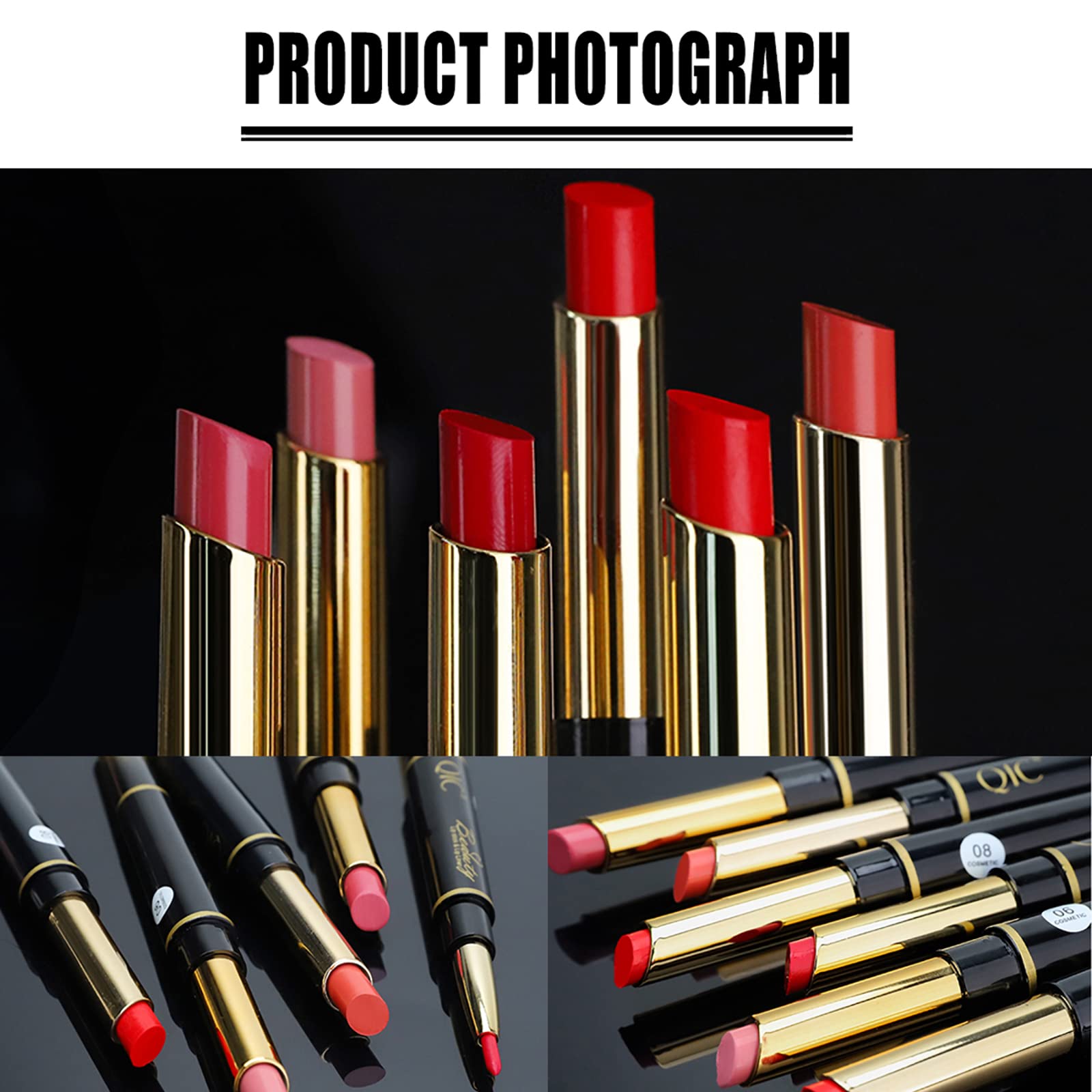 Aseawave 6-color lipstick display shows matte finish and pigment richness.