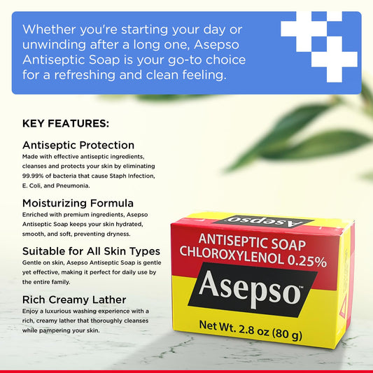 Asepso bar soap close-up lather showing rich foam for cleansing