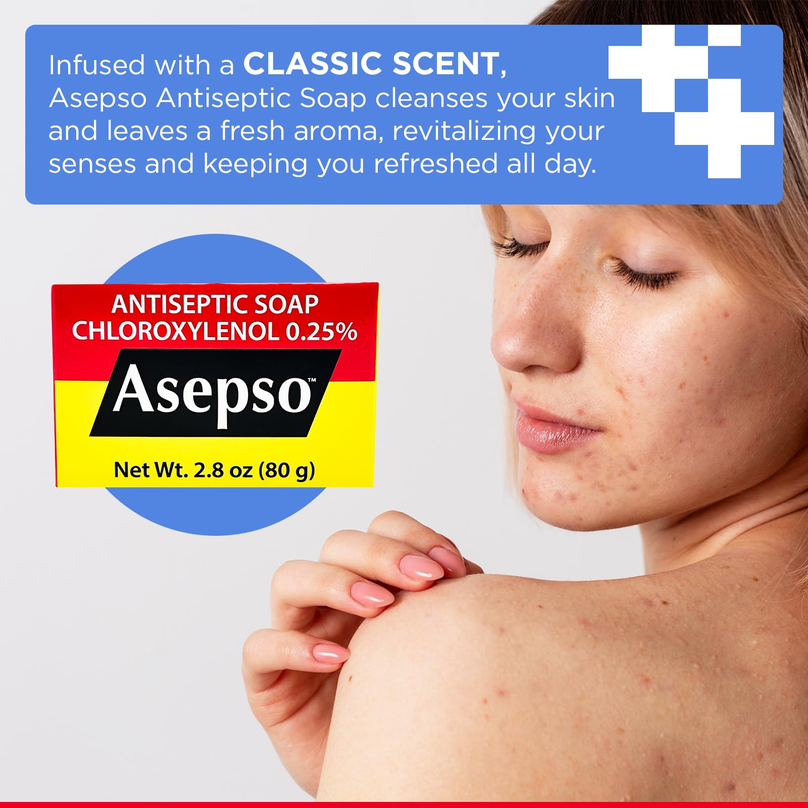 Asepso bar soap being used by a family for gentle, everyday cleansing