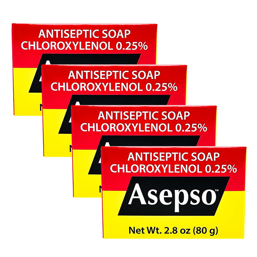 Asepso original bar soap pack four 80g bars for antibacterial cleansing