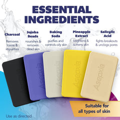 Asepxia pineapple bar absorbs oil for matte, refreshed skin.