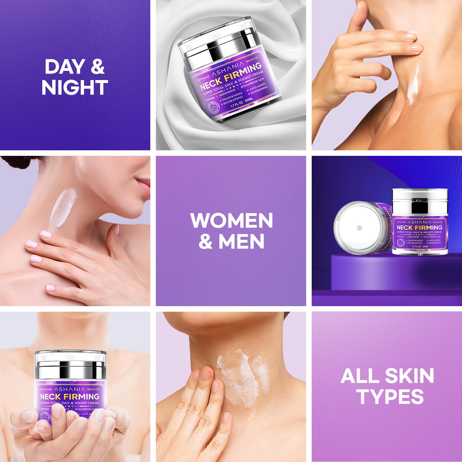 Ashania Korean-made neckcare cream highlighting premium craftsmanship.