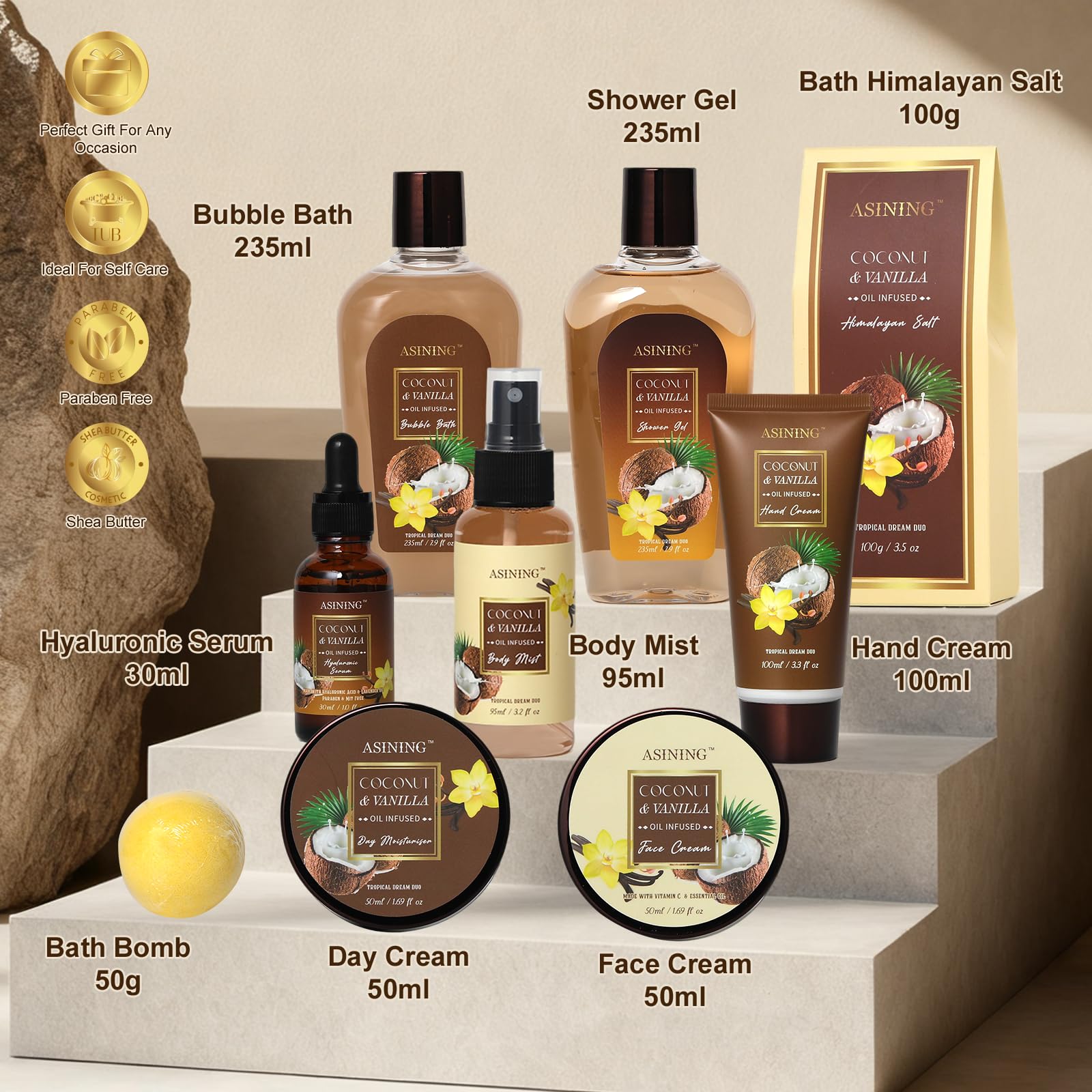 ASINING spa facial serum bottle for nourished, refreshed skin