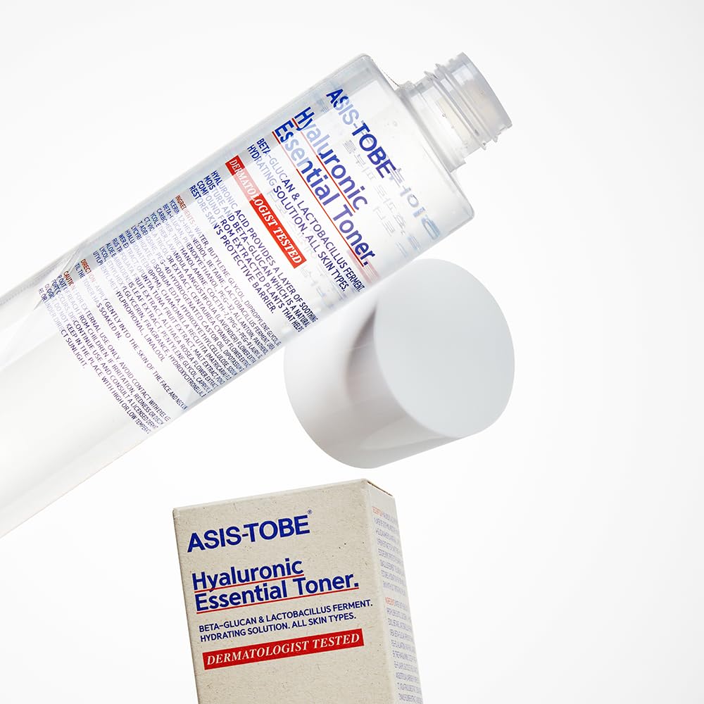 ASIS-TOBE Hyaluronic Essential Toner ready for cotton pad application.