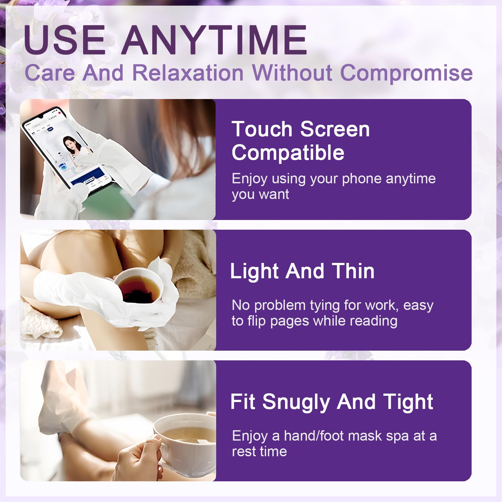 ASMAYSA foot mask socks ensure secure wrap for thorough coverage.