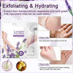 ASMAYSA lavender foot mask packaging highlights easy-to-use foot care.