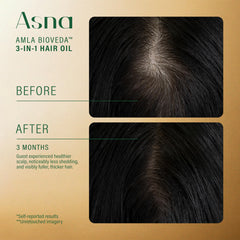Asna Amla BioVeda bond complex visualization suggesting strengthened hair fibers