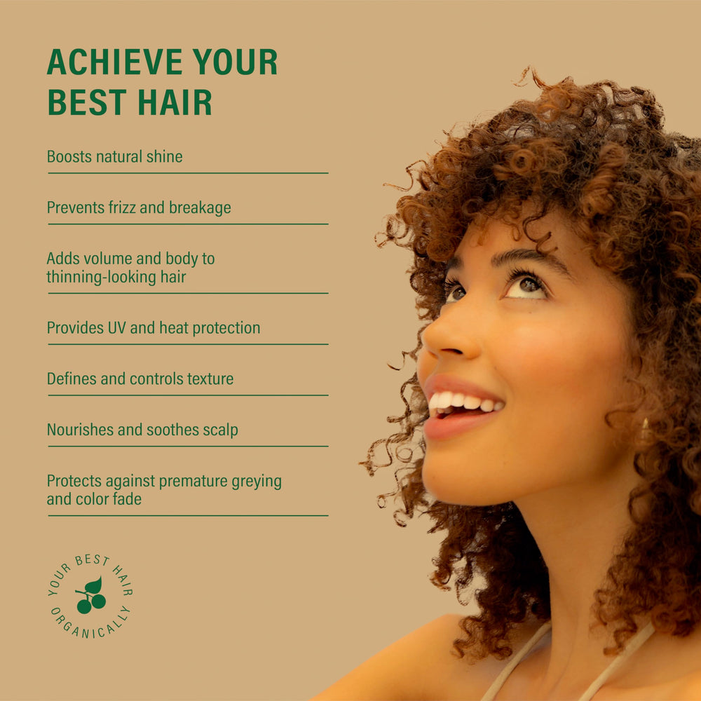 Asna Amla BioVeda color-safe formula protecting dyed hair
