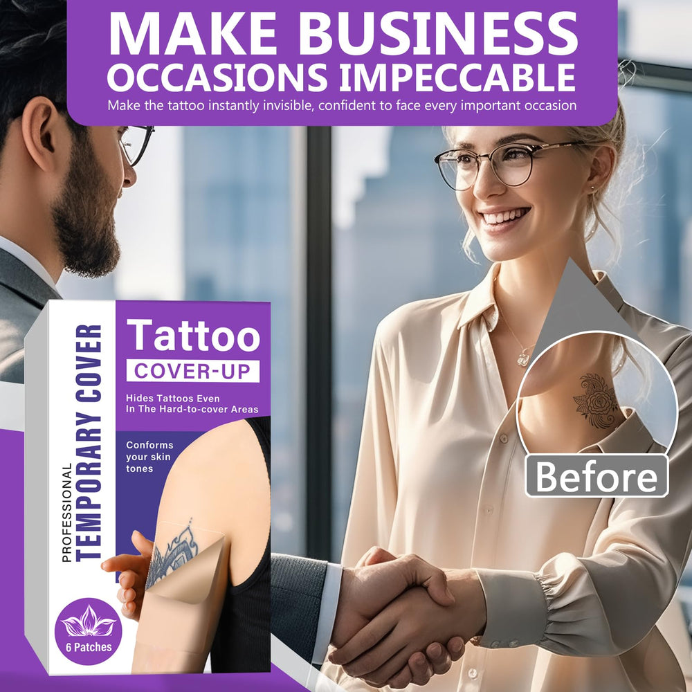 Asomooh tattoo cover up tape on skin with natural blend to hide marks.