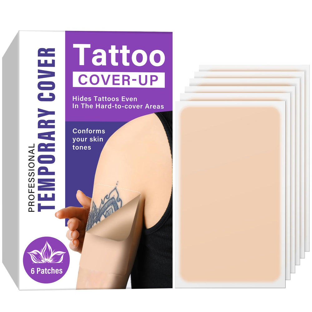 Asomooh tattoo cover up tape package showing discreet, skin-blend design.