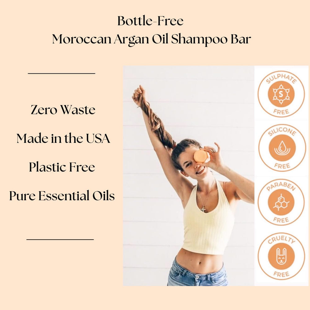Aspen Kay Naturals Moroccan Argan Oil Shampoo Bar supports balanced hair and scalp feel.