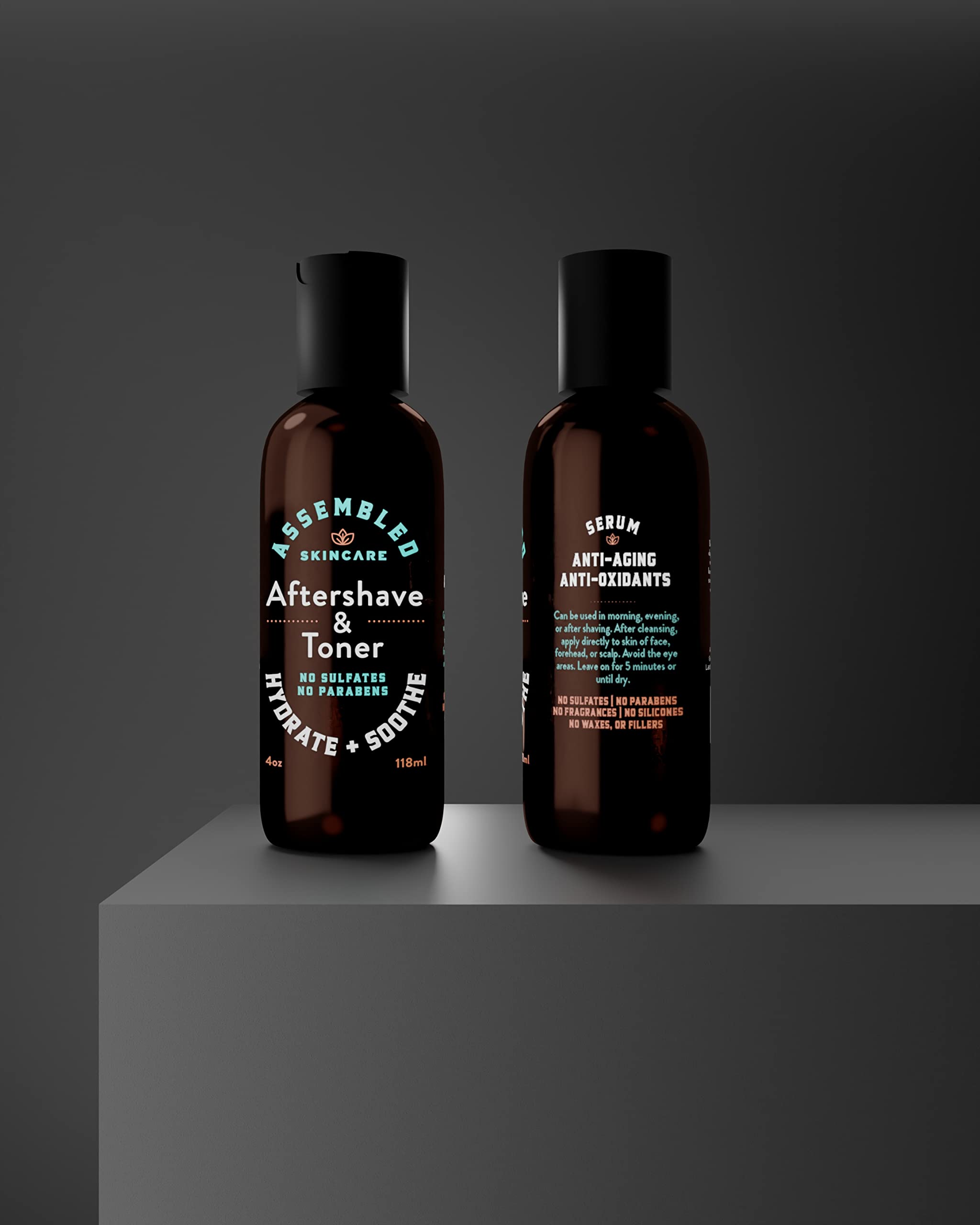 ASSEMBLED toner applied to forehead and scalp for daily balance.