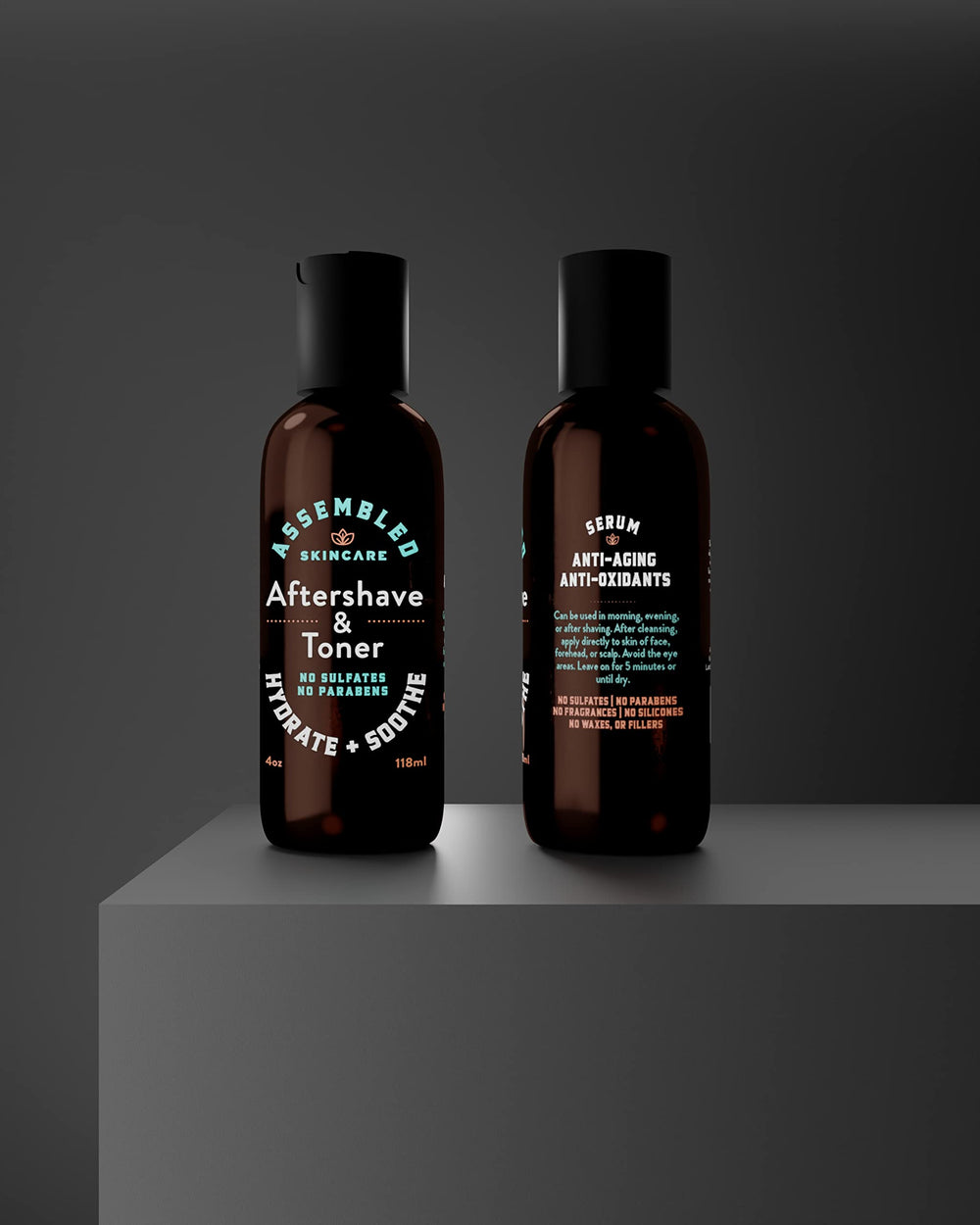 ASSEMBLED toner applied to forehead and scalp for daily balance.