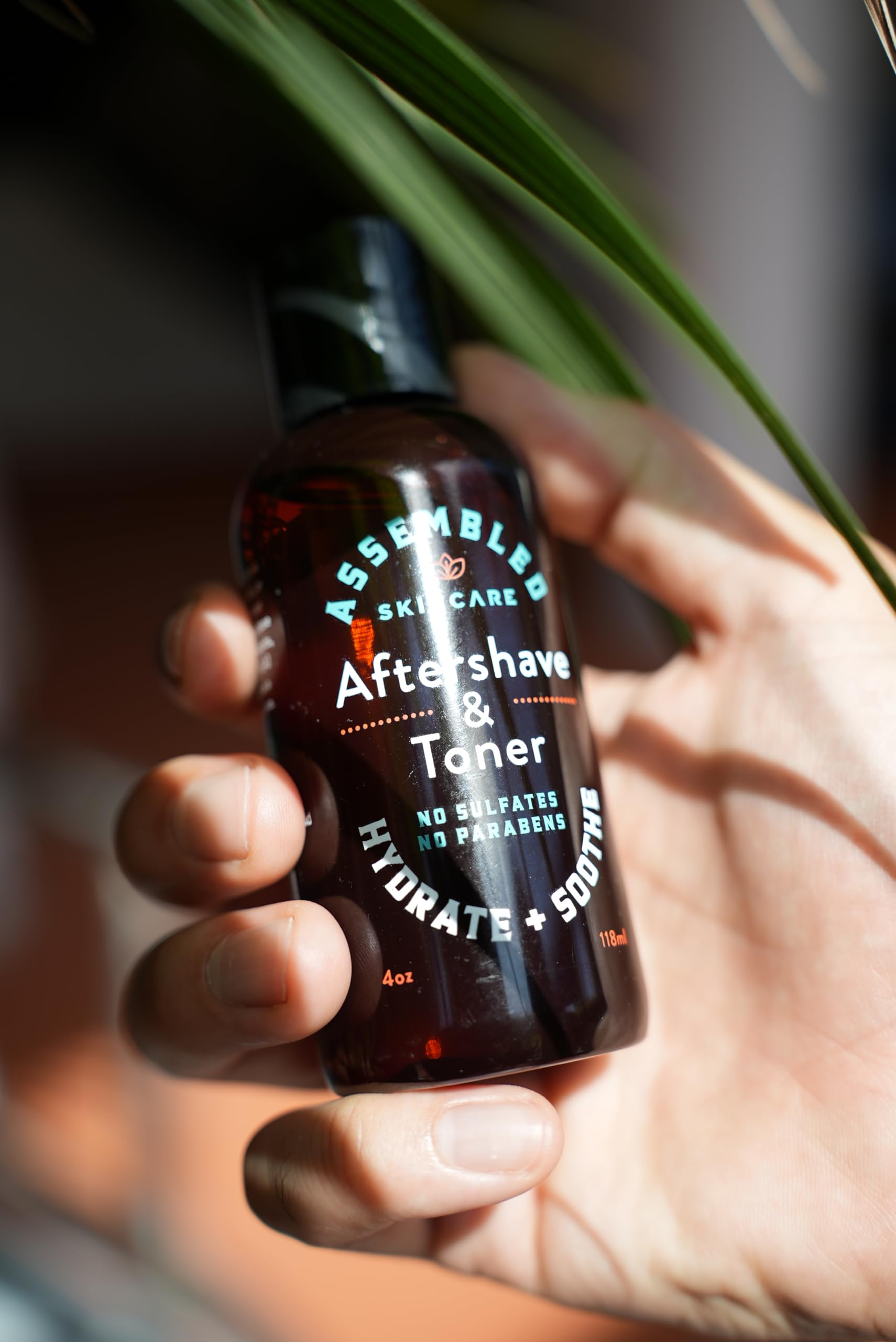 Pouring ASSEMBLED toner to reveal hydrating texture.