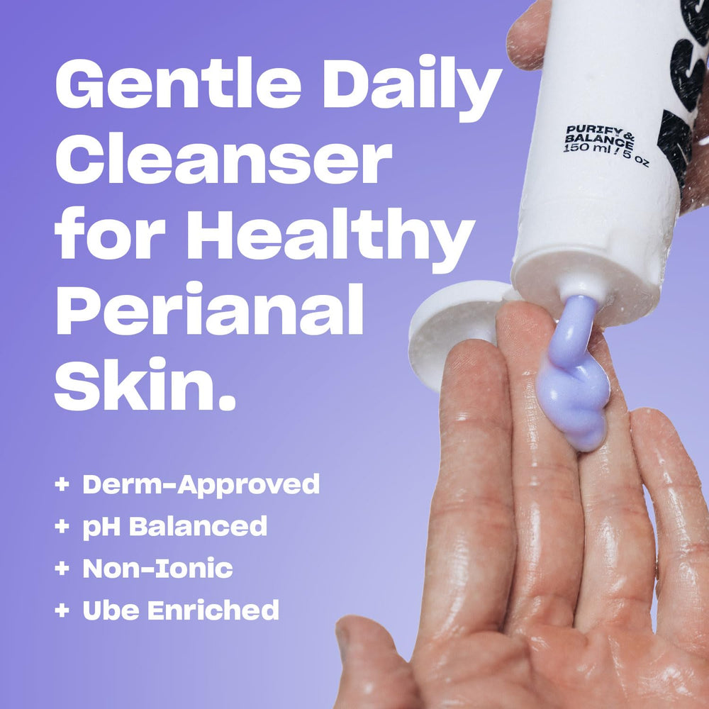 Asset Hole Cleanser creamy texture swatch highlights non-irritating cleansing for sensitive skin.