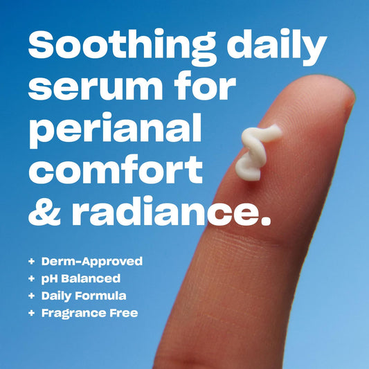 Asset Hole Serum application routine visual illustrating quick absorption and matte finish.