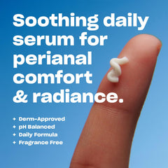Asset Hole Serum application routine visual illustrating quick absorption and matte finish.