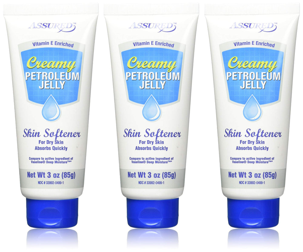 ASSURED Creamy Petroleum Jelly Hand Cream tube for soft, hydrated hands.