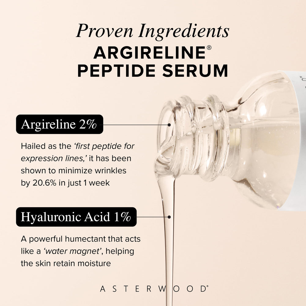Asterwood Argireline Serum pump-dispense for easy nightly application