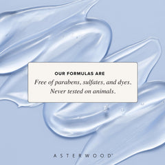Asterwood packaging emphasizes vegan and cruelty-free formula.