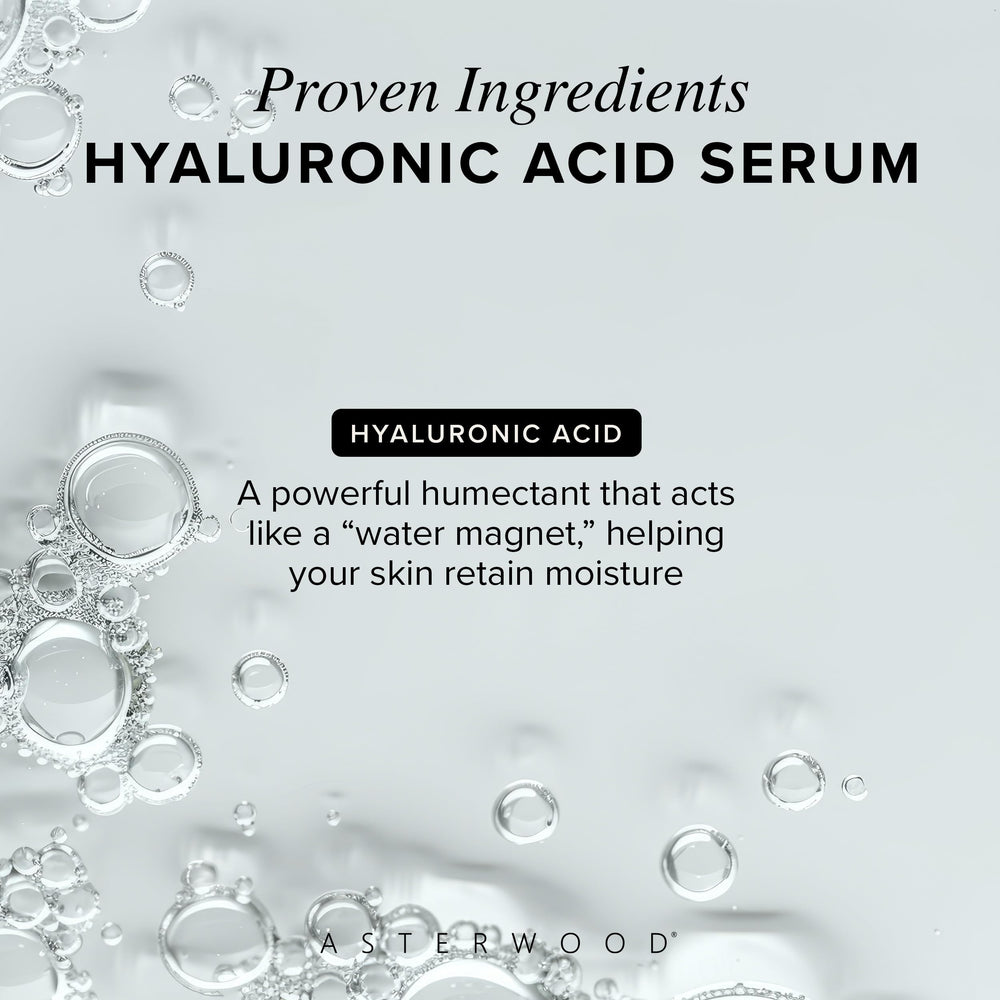 Applying Asterwood serum on damp skin to seal moisture