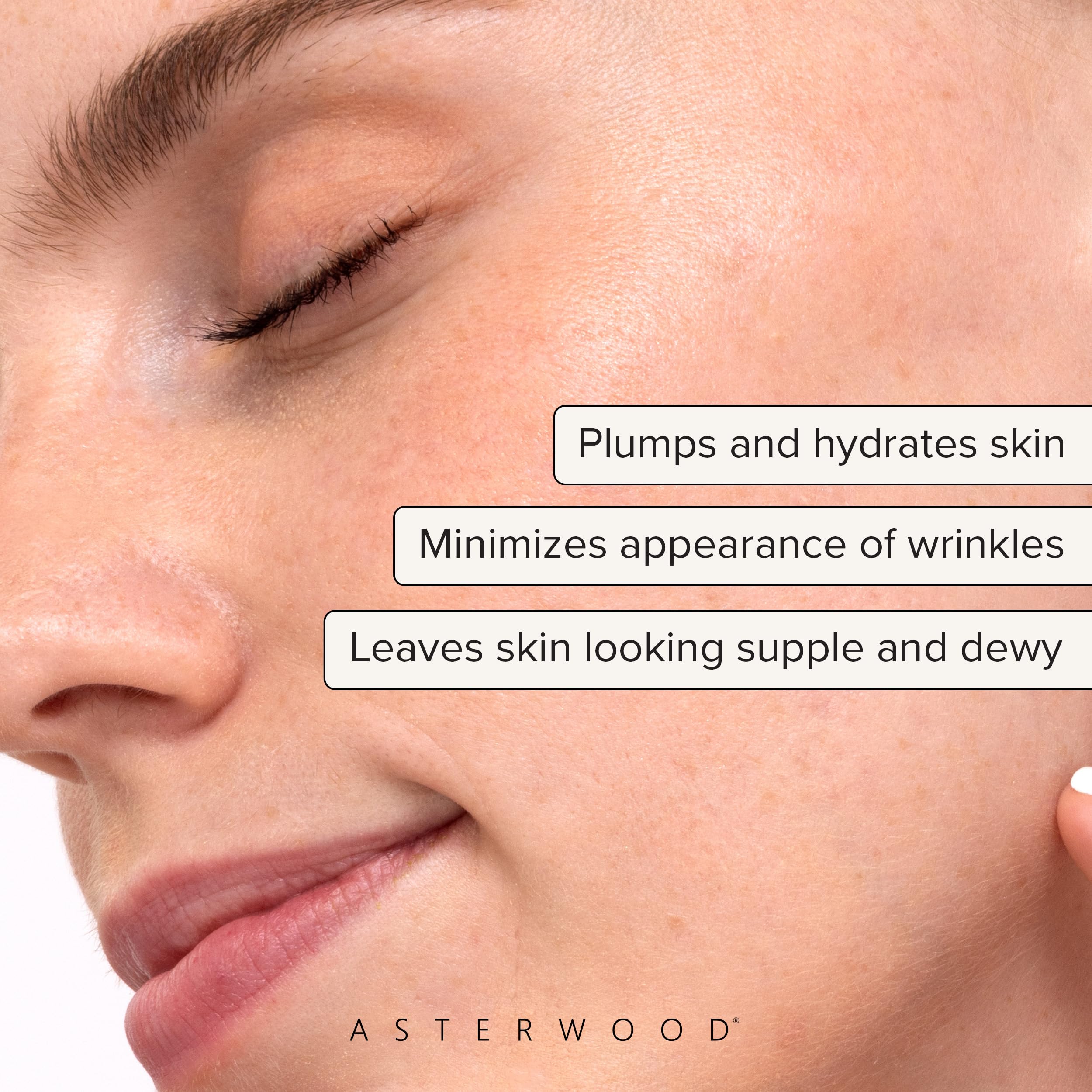 Asterwood Hyaluronic Serum dropper ready for precise dispensing.