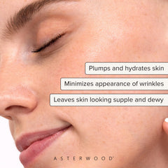 Asterwood Hyaluronic Serum dropper ready for precise dispensing.