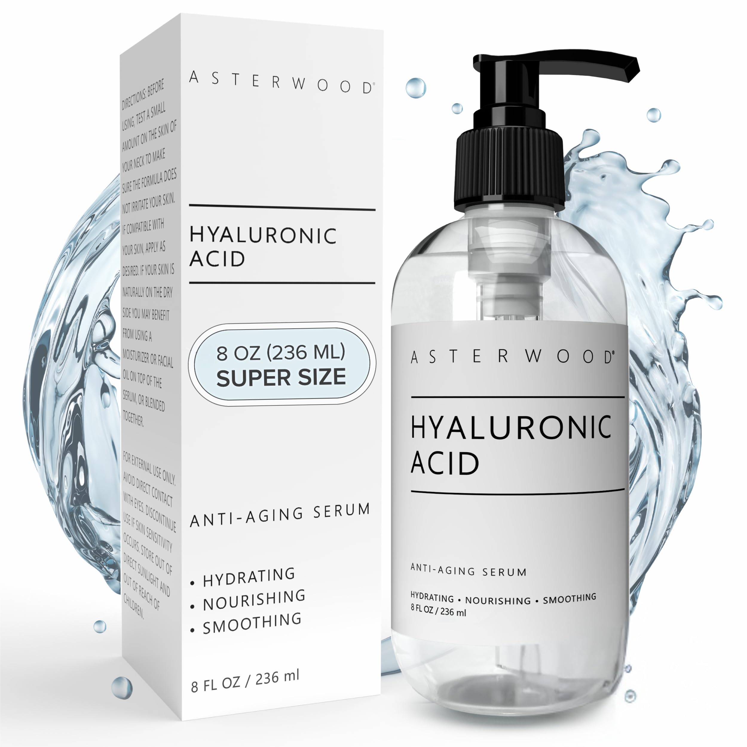 Asterwood Hyaluronic Serum bottle for daily hydration