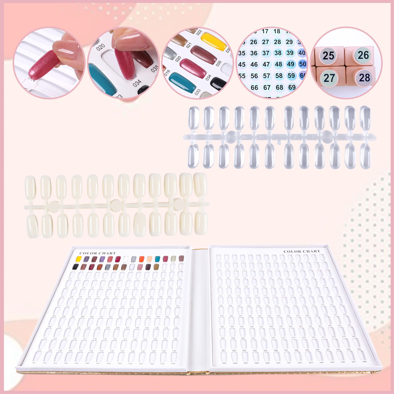 ASTONFOG nail color label stickers help locate bottles fast for quicker selections
