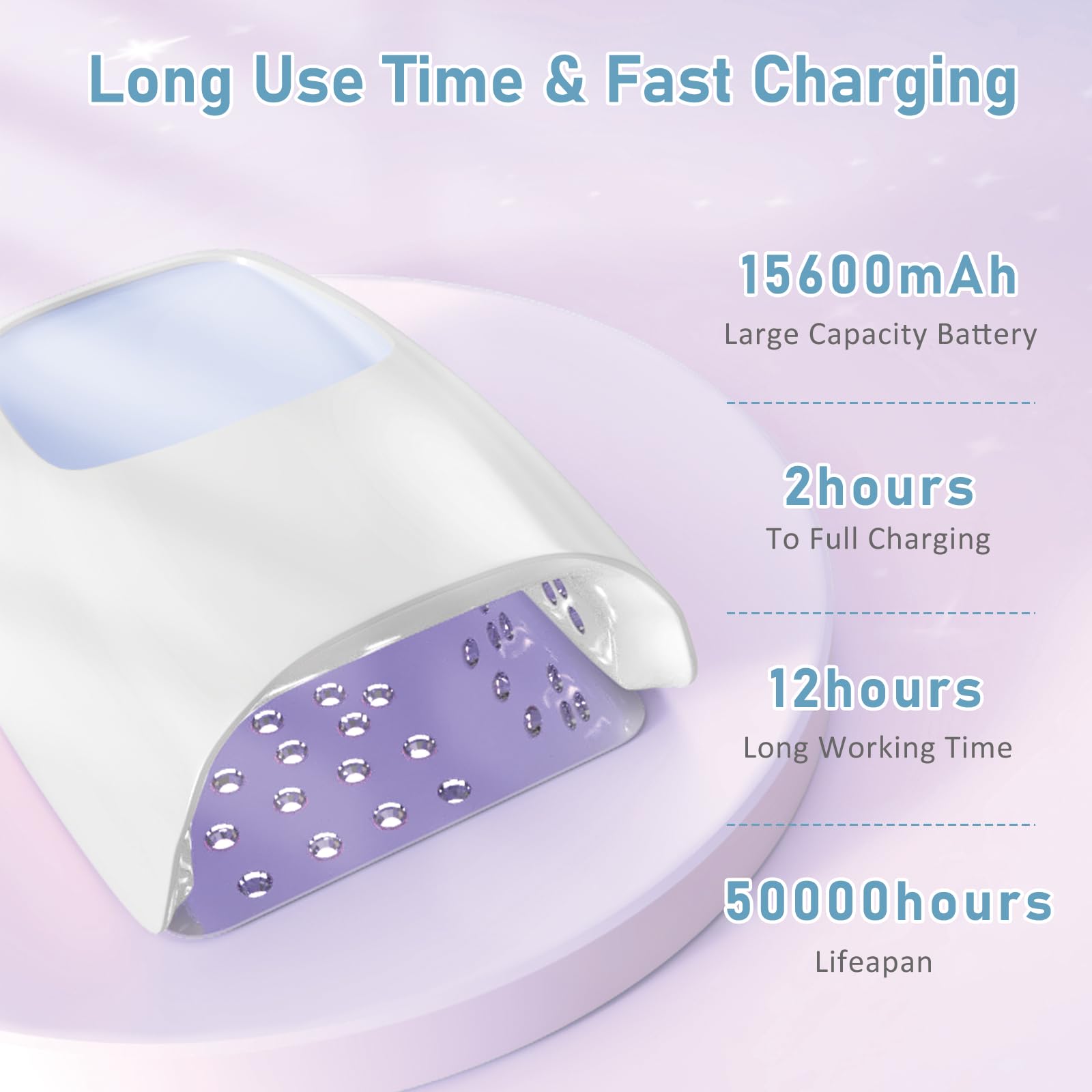 ASTONFOG UV LED lamp auto sensor in use for hands-on curing.