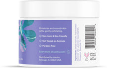ASUTRA Body Scrub texture close-up reveals fine salt and coconut oil blend.