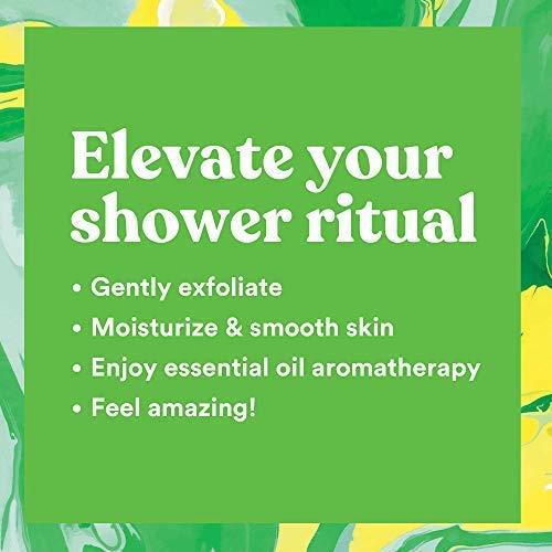 ASUTRA Dead Sea Salt Scrub in shower with refreshing lather and aroma