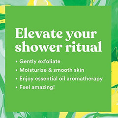 ASUTRA Dead Sea Salt Scrub in shower with refreshing lather and aroma