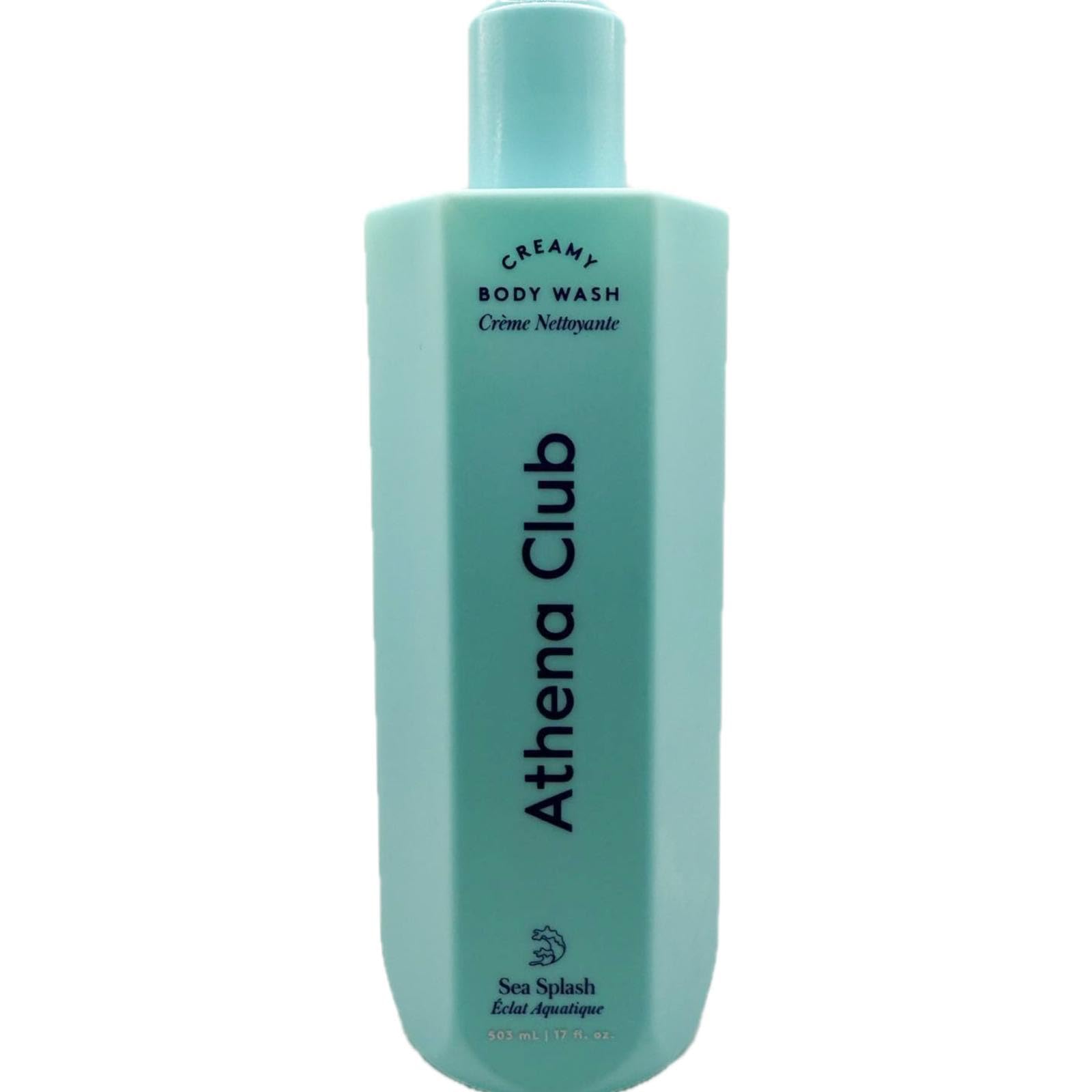 Athena Club Sea Splash body wash front view bottle for gentle cleansing