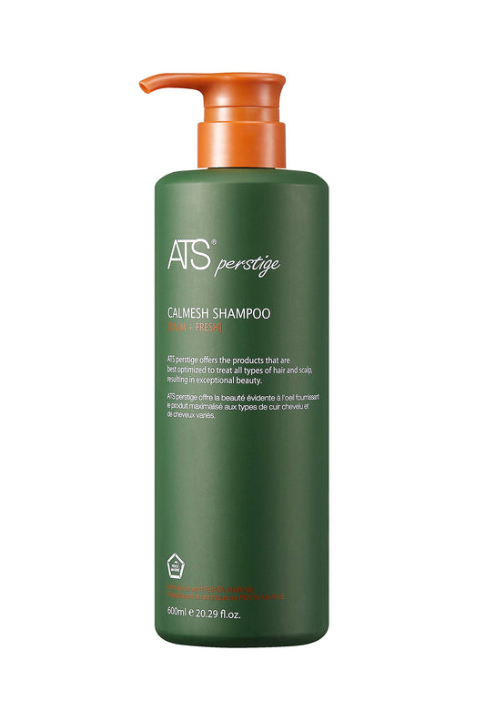 ATS Professional Perstige Calmesh Headspa Shampoo bottle front with silicone-free scalp care