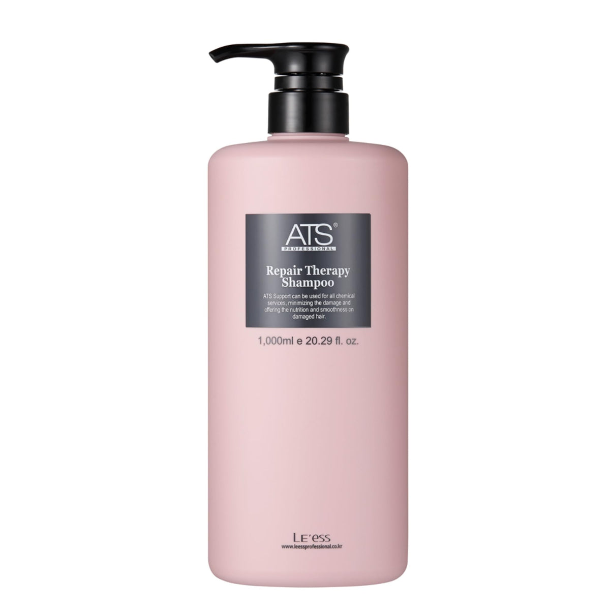 ATS Professional Therapy Shampoo bottle pour showing easy daily cleanse