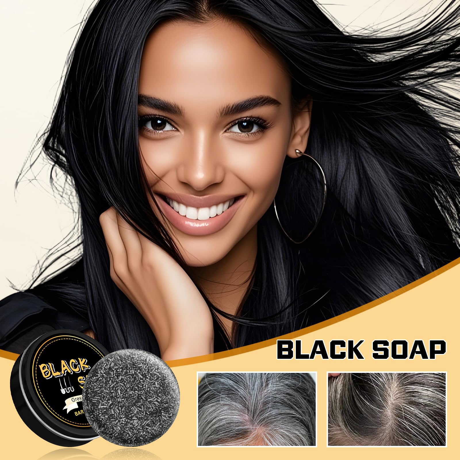 Close-up color demonstration of darker tone with regular Atsy soap use.