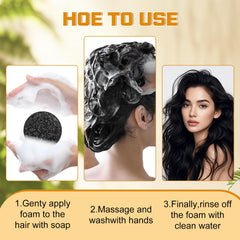 Beard area treated with Atsy Gray Hair Bar Soap shows soft, manageable hair.